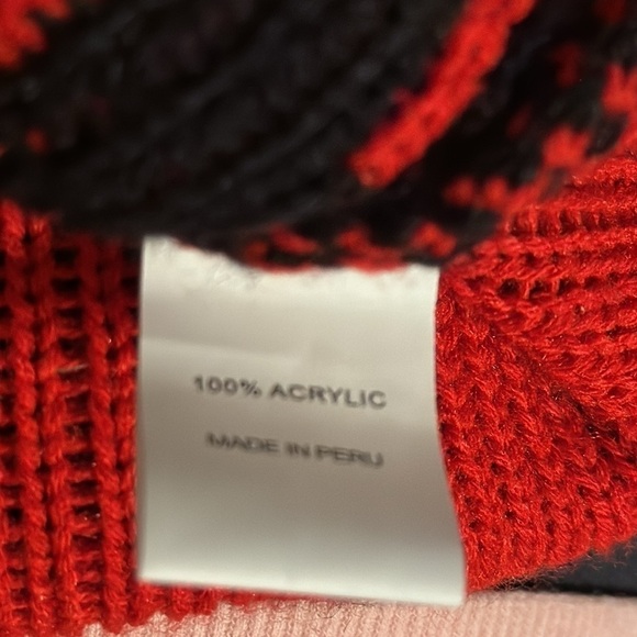 Texas Tech Red Riders knit poncho sweater red black Sz L / XL - Picture 7 of 10